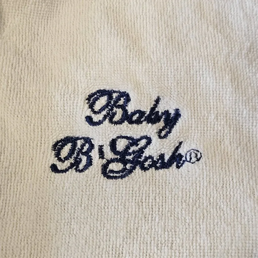Vintage Baby B'gosh Oshkosh Baby Girls Sz 12 Month Swim Coverup Terrycloth White